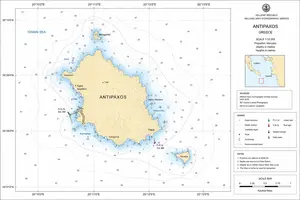 Antipaxos is located south of Paxos 
