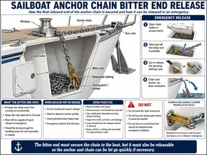The anchor Chain bitter end release is essential to safety