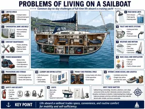 Living aboard a sailboat creates many challenges