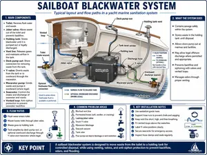 The sailboat blackwater system has many elements that must be reliable